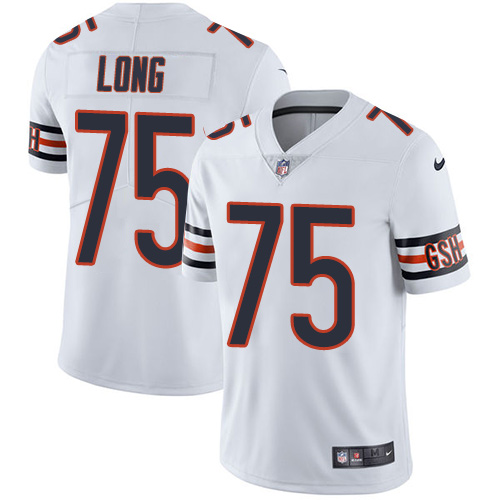 2019 men Chicago Bears #75 Long white Nike Vapor Untouchable Limited NFL Jersey